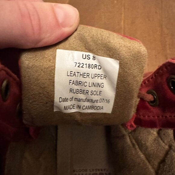 Kodiak Women’s Red Leather Boots – Size 8 – Waterproof – EUC - Picture 7 of 8